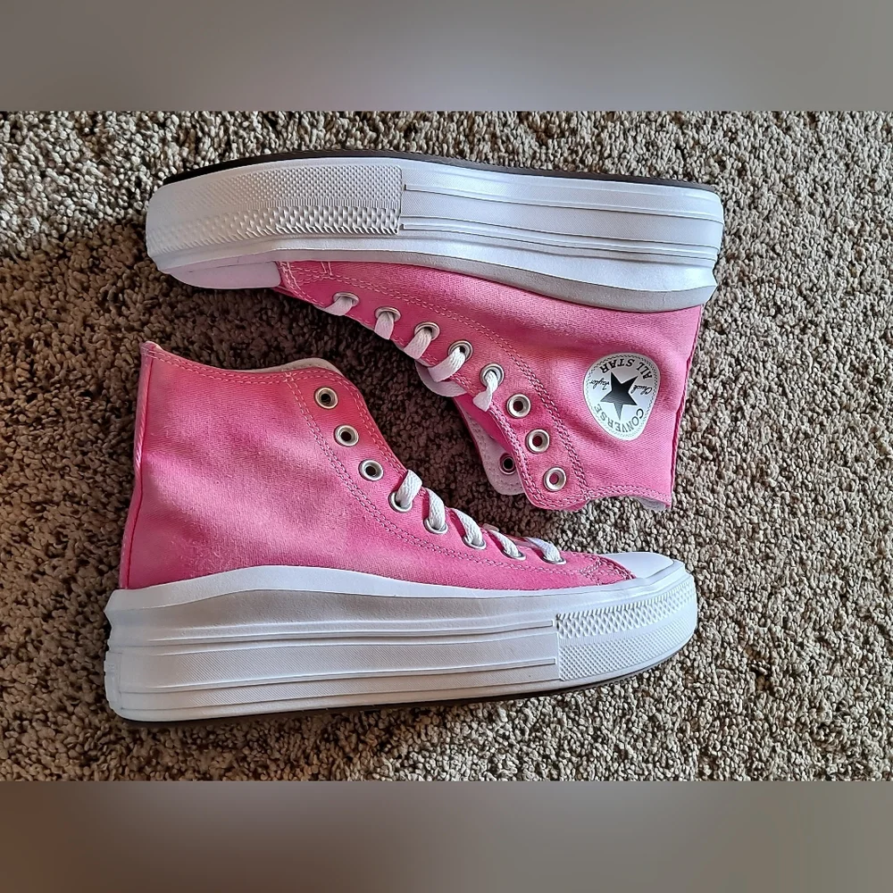 Chuck Taylor All Star Converse Youth Chaos Fuchsia Platform Youth 6 Women 8